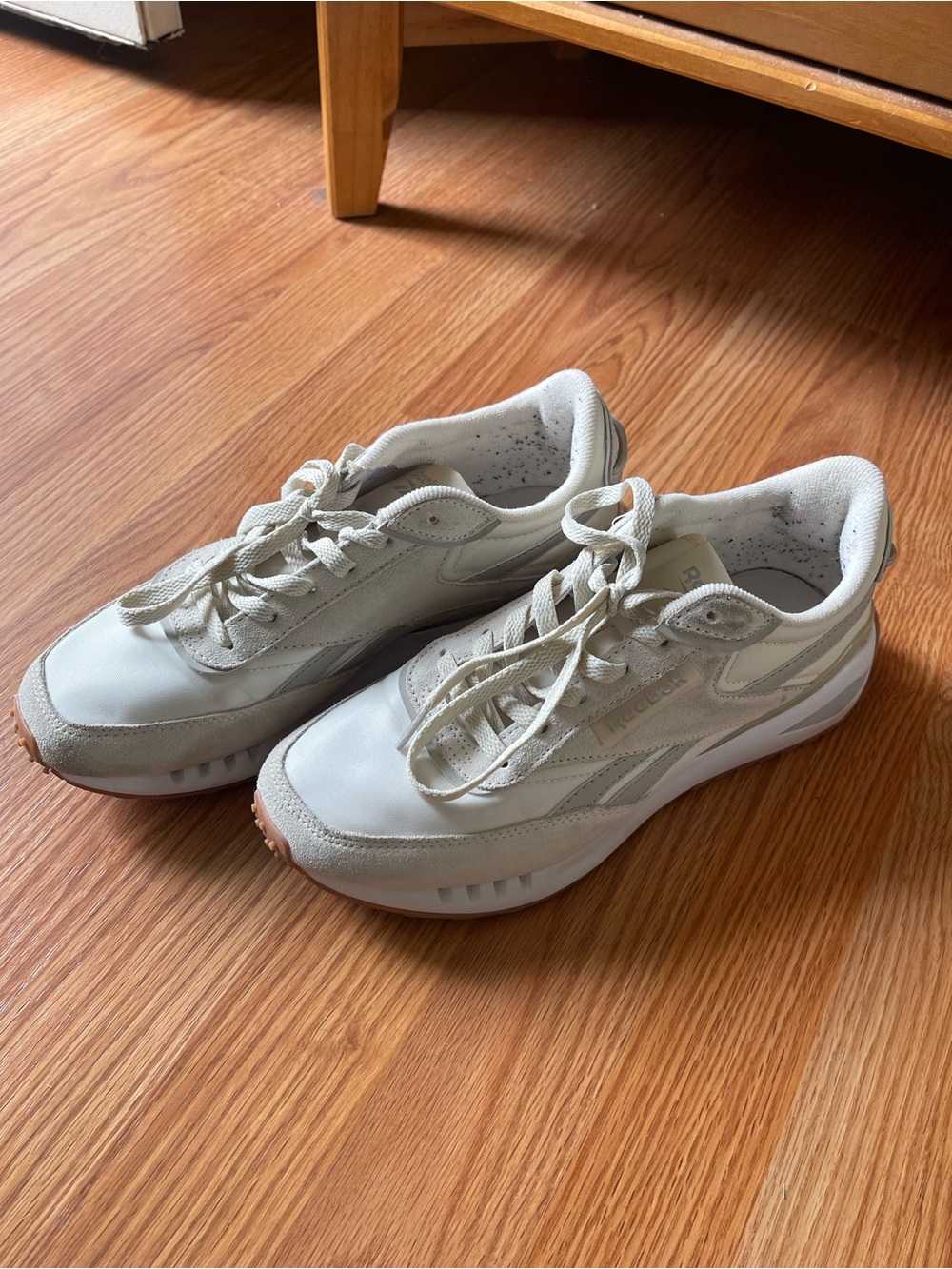 Reebok Women's Cream and White Athletic Sneakers